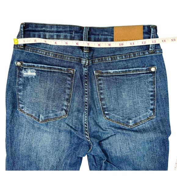 Judy Blue Distressed Skinny Jeans Size 5/27 - Picture 5 of 7